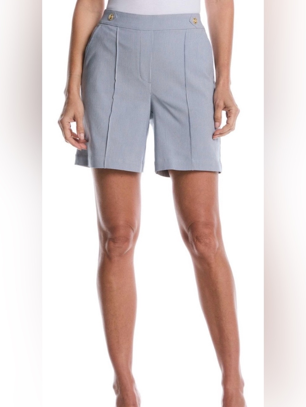 Rafaella pin stripe stretch shorts